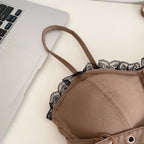 Vintage Lace-trim Buckled Camisole