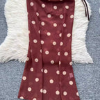 Niche Polka-dot Patchwork Bustier Dress