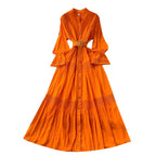 Courtly Flared Sleeve Shirt Dress