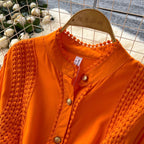 Courtly Flared Sleeve Shirt Dress