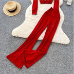 Casual Hoodie & Flared Trousers 2Pcs