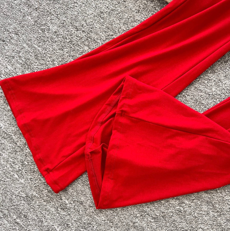 Casual Hoodie & Flared Trousers 2Pcs