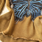 Butterfly Sequin Slim-fit Hollowed Knitwear