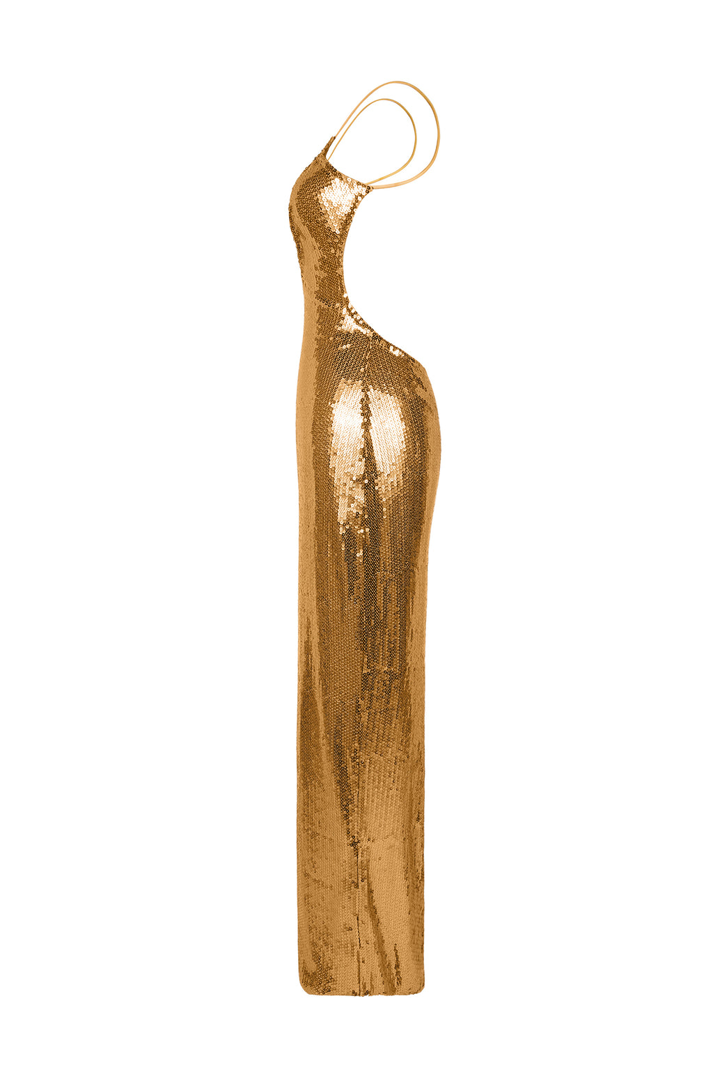Sequin Cut-Out Tie-Up Maxi Dress