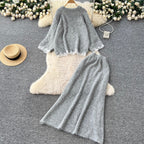 Sweetie Sweater & Half-body Skirt 2Pcs