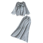 Sweetie Sweater & Half-body Skirt 2Pcs