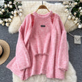 Sweetie Halter Vest & Cardigan Furry 2Pcs