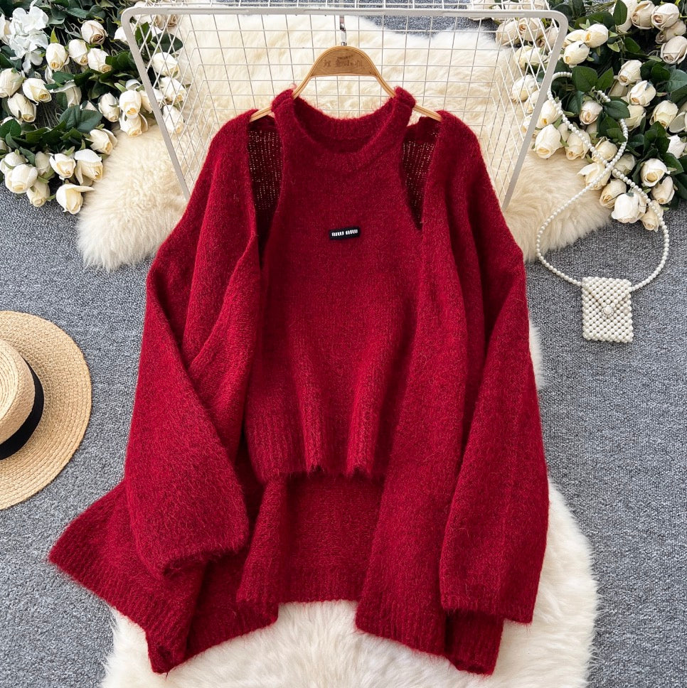 Sweetie Halter Vest & Cardigan Furry 2Pcs