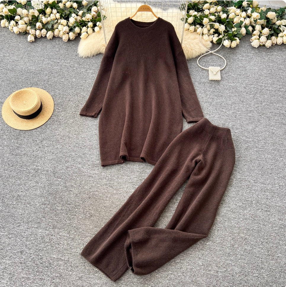 Loose-fit Sweater & Knit Trousers 2Pcs