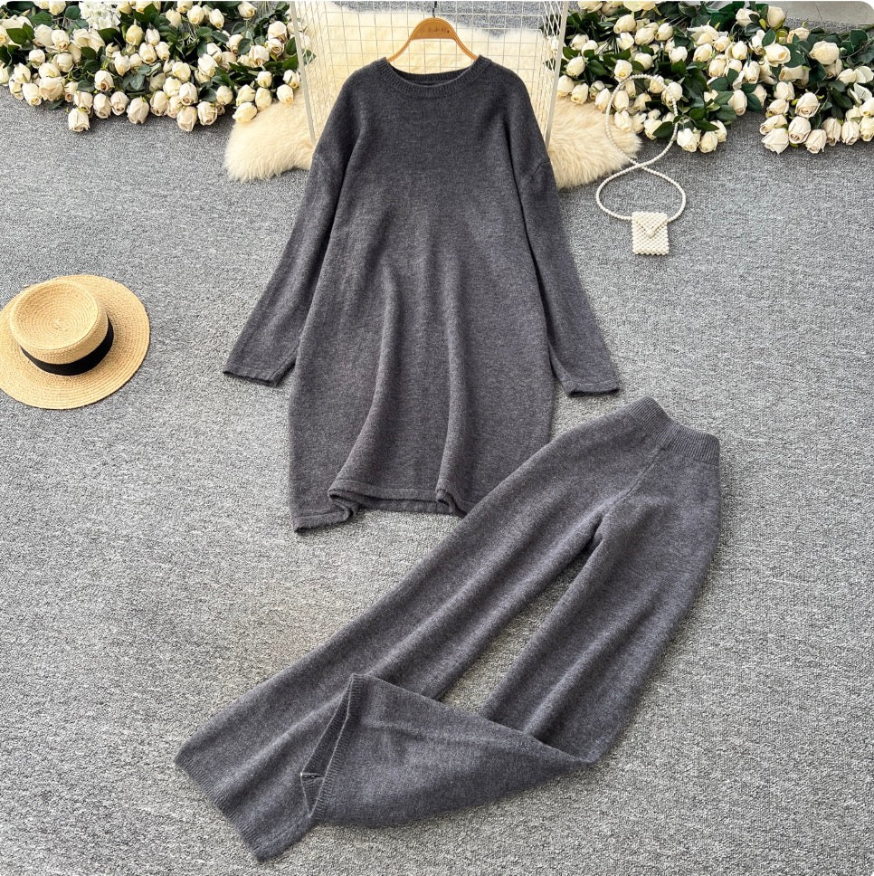 Loose-fit Sweater & Knit Trousers 2Pcs