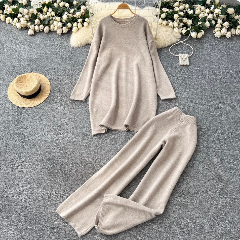 Loose-fit Sweater & Knit Trousers 2Pcs