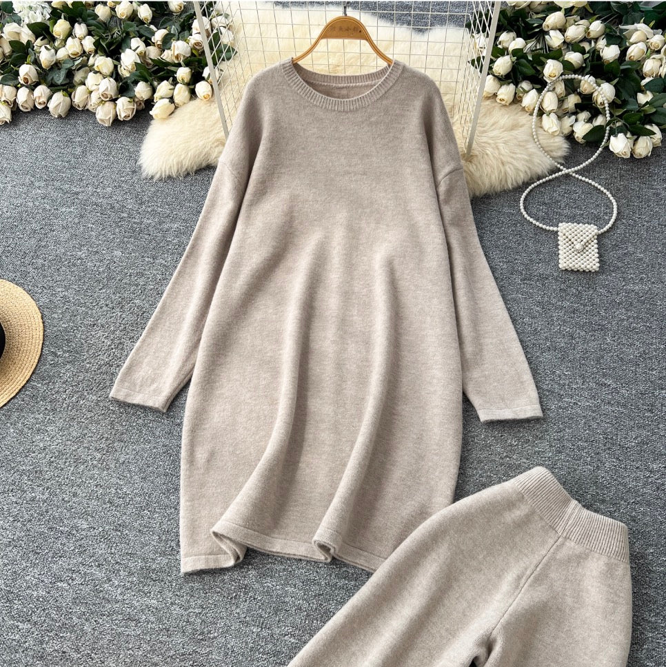 Loose-fit Sweater & Knit Trousers 2Pcs
