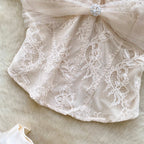 Beaded Camisole & Mesh Skirt 2Pcs
