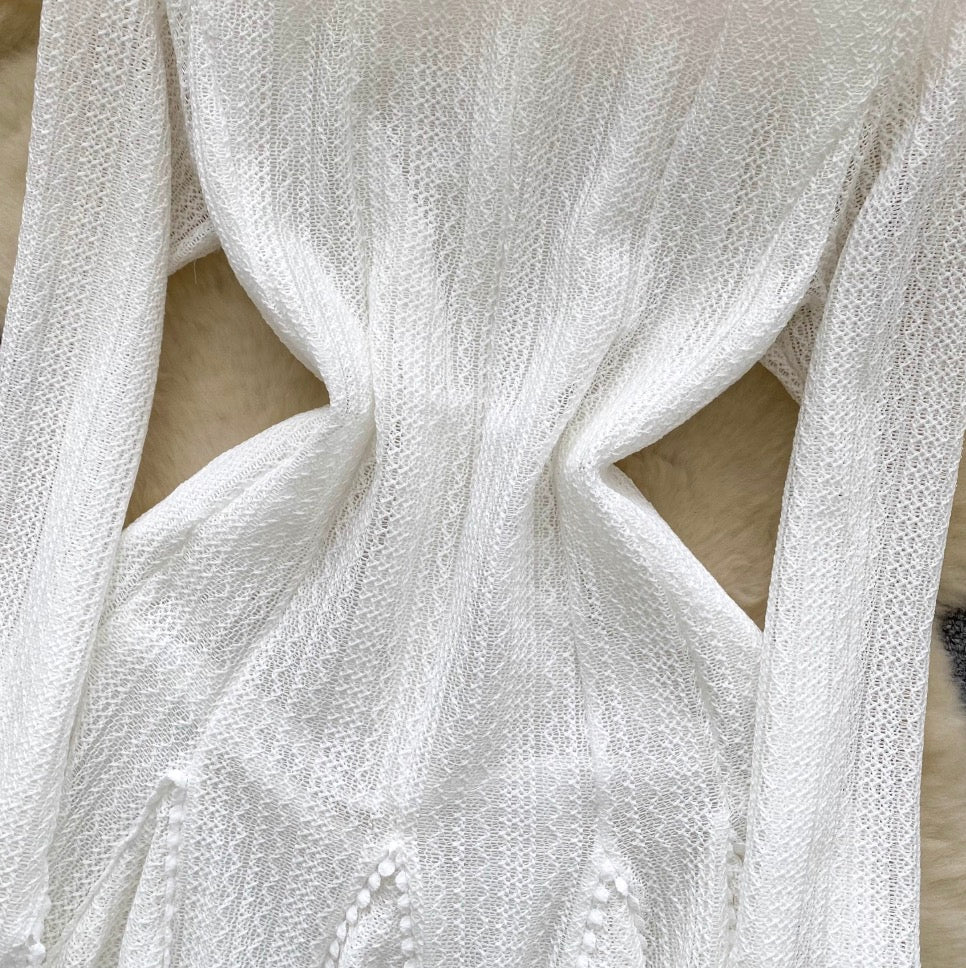 Niche Lace Patchwork Ruffled Dress