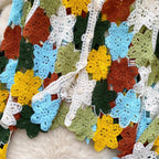 Bohemian Style Colorful Crochet Cardigan