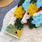 Bohemian Style Colorful Crochet Cardigan