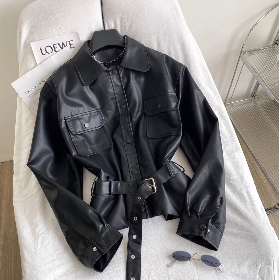 British Style Lace-up Bike Jacket