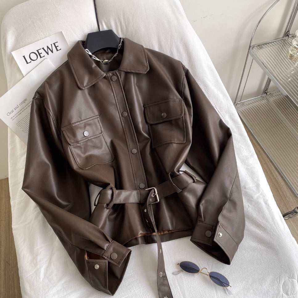 British Style Lace-up Bike Jacket