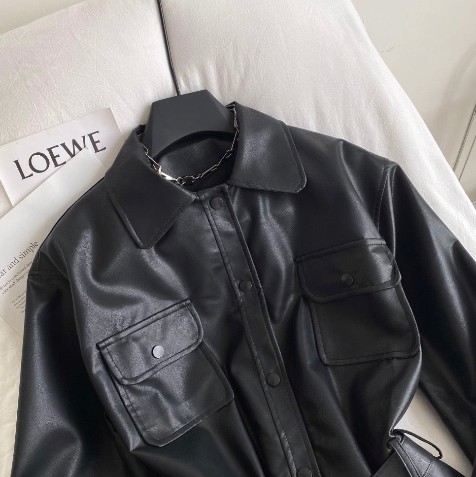 British Style Lace-up Bike Jacket