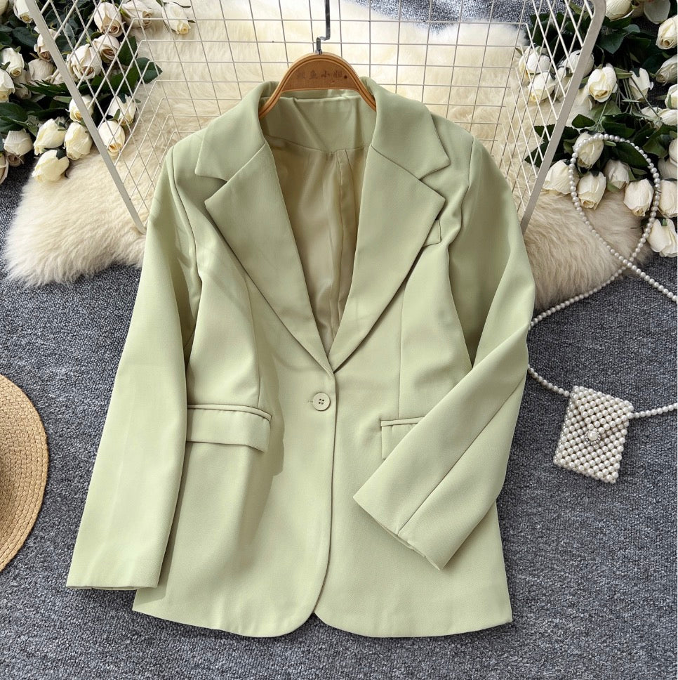 OL Outfit Solid Color Blazer