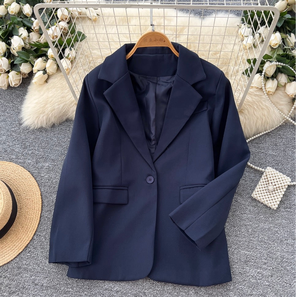 OL Outfit Solid Color Blazer