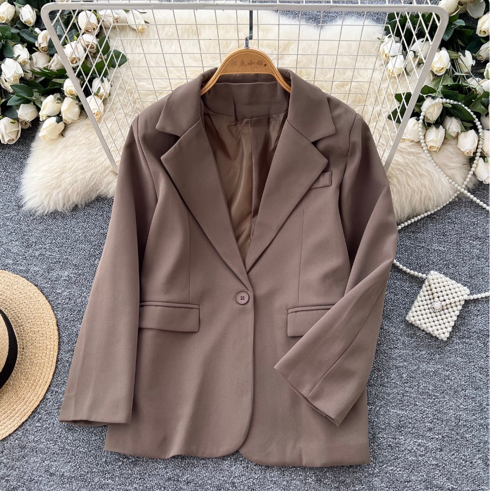 OL Outfit Solid Color Blazer