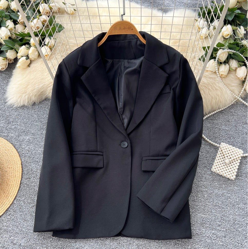 OL Outfit Solid Color Blazer