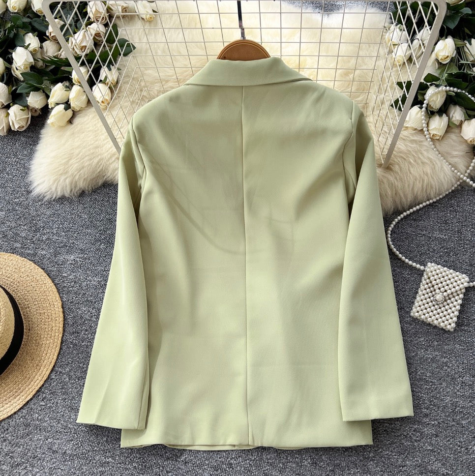 OL Outfit Solid Color Blazer