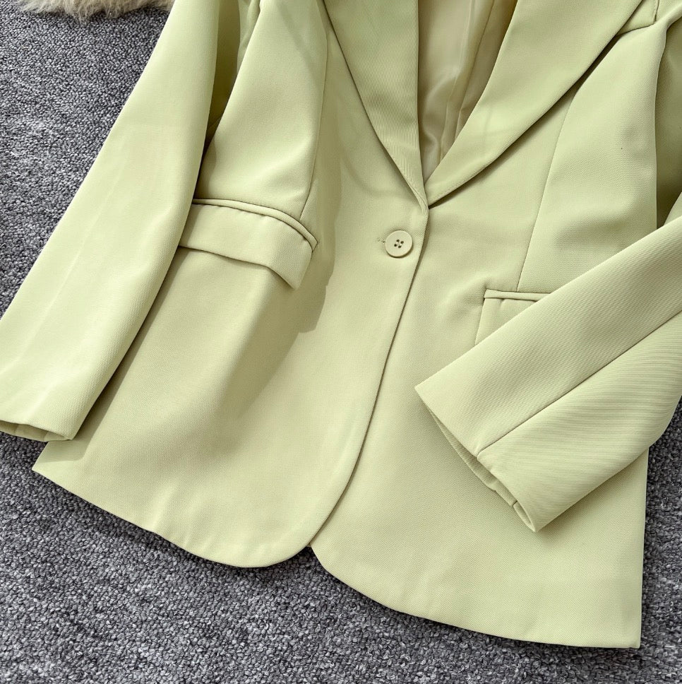 OL Outfit Solid Color Blazer