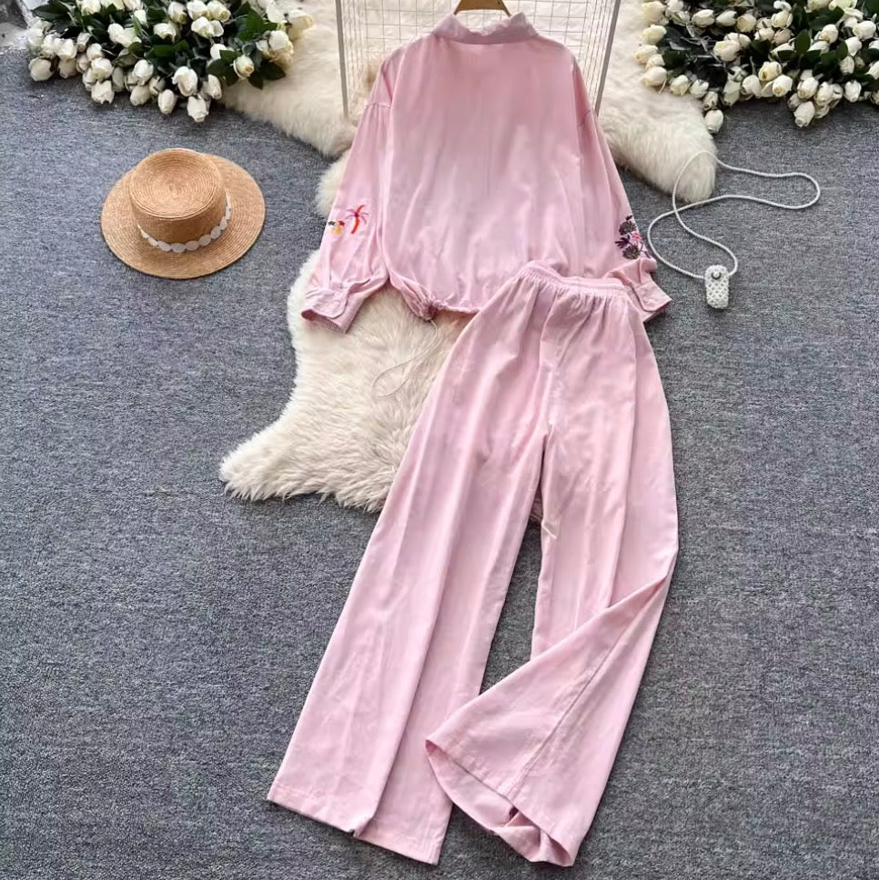 Sweetie Shirt & Draped Trousers 2Pcs