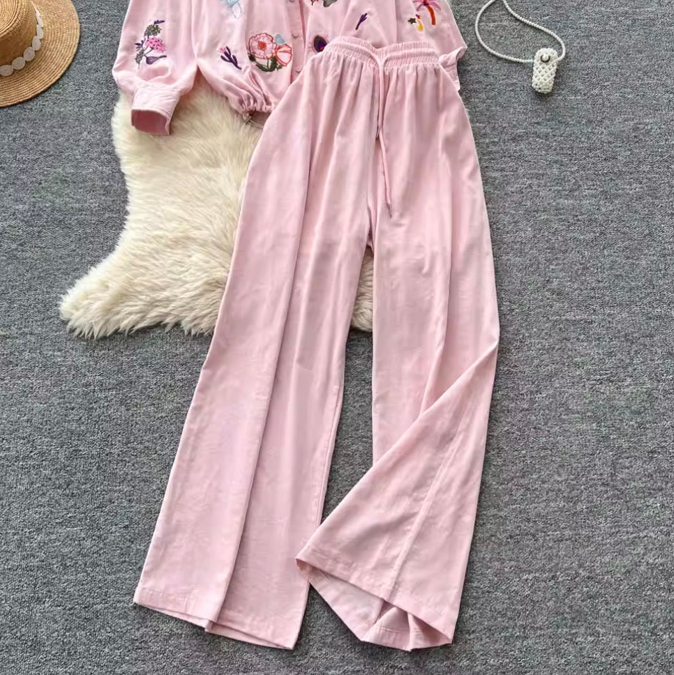 Sweetie Shirt & Draped Trousers 2Pcs