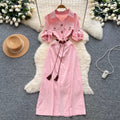 Niche Deign Shirt Dress with Belt