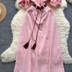 Niche Deign Shirt Dress with Belt