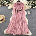 Crochet Lace Patchwork Mesh Dress