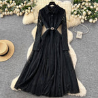 Crochet Lace Patchwork Mesh Dress