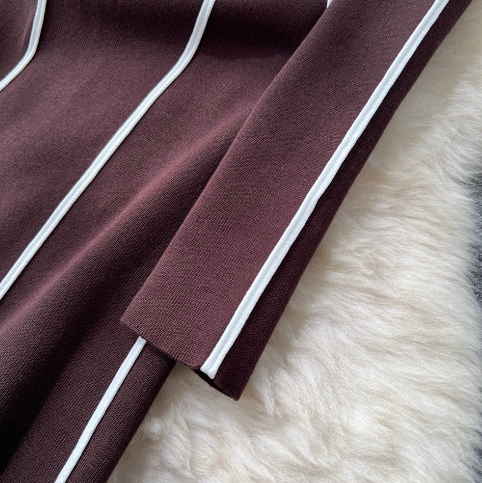 Crew Neck Color-blocking Dress