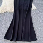 Beaded T-shirt & Hip-wrapping Skirt 2Pcs