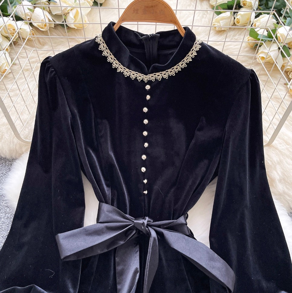 Beaded Suede Dress & Shorts 2Pcs