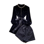 Beaded Suede Dress & Shorts 2Pcs