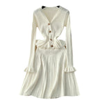 Vintage V-neck Beaded Knit Dress