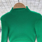 Vintage Turtleneck Studded Knit Dress