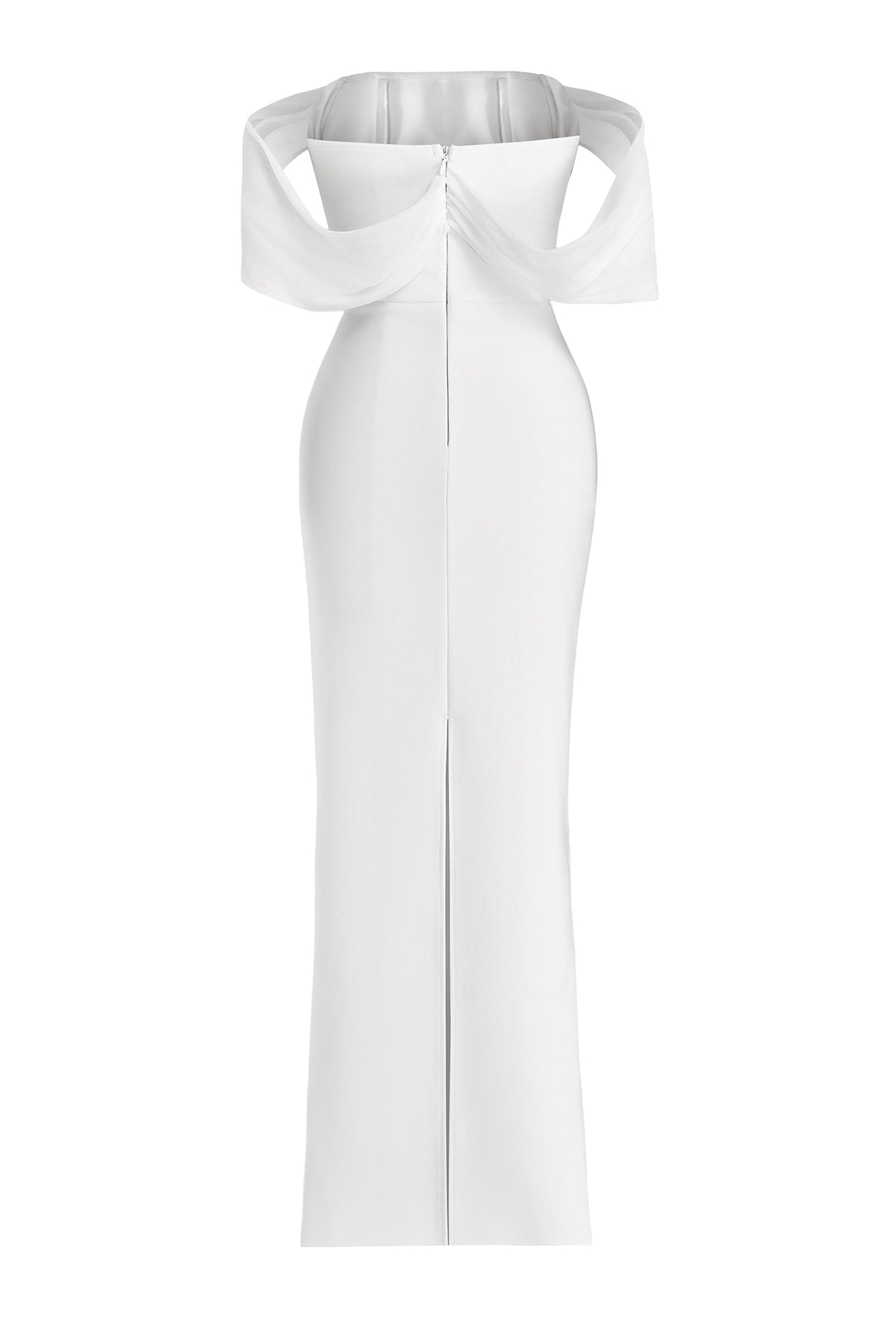 Bandage Rhinestone Off-Shoulder Midi Dress