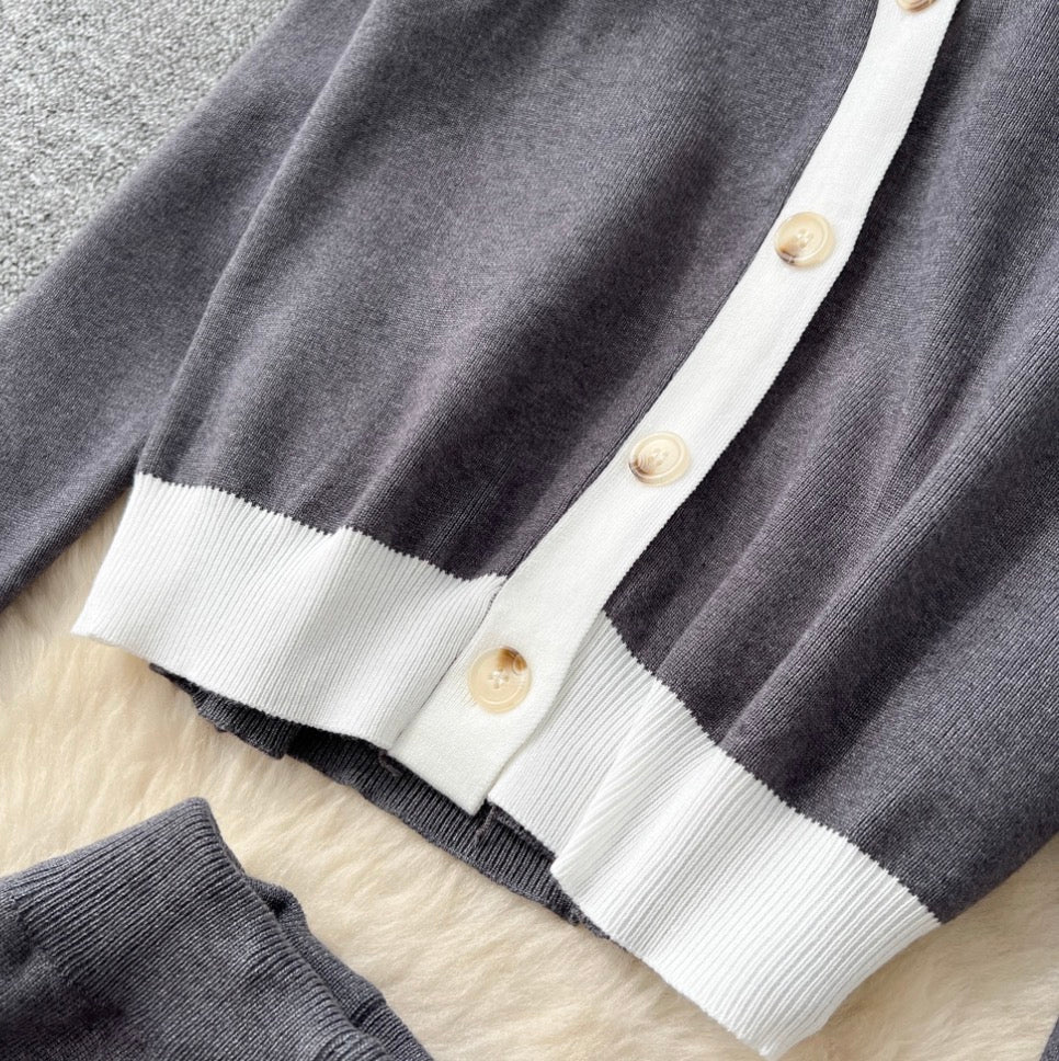 Vest & Sweater & Trousers Knitted 3Pcs