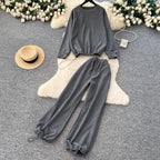 Sweatshirt & Ankle-slim Trousers Sportswear 2Pcs