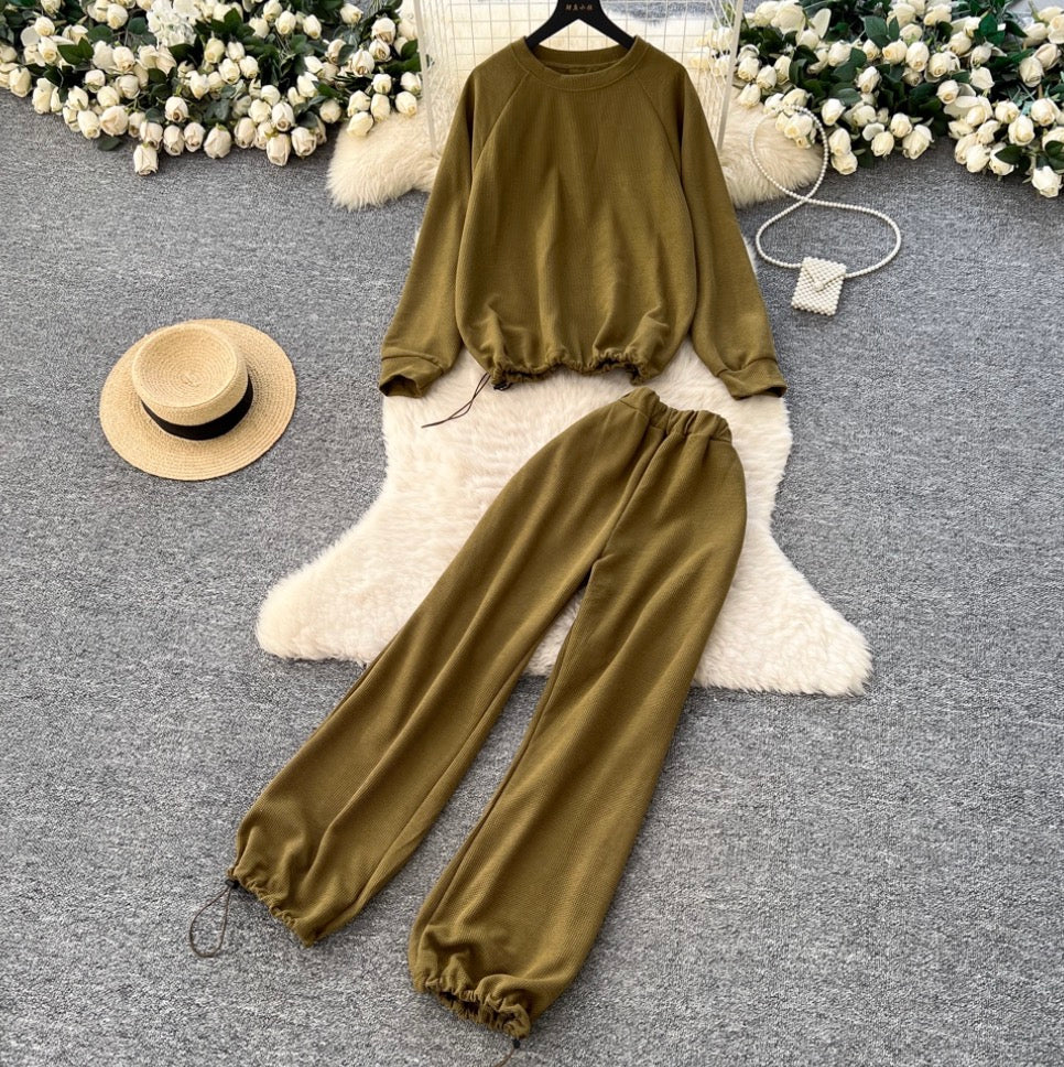 Sweatshirt & Ankle-slim Trousers Sportswear 2Pcs