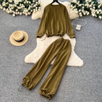 Sweatshirt & Ankle-slim Trousers Sportswear 2Pcs