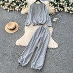 Sweatshirt & Ankle-slim Trousers Sportswear 2Pcs