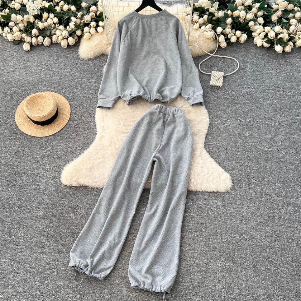 Sweatshirt & Ankle-slim Trousers Sportswear 2Pcs