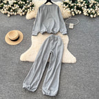 Sweatshirt & Ankle-slim Trousers Sportswear 2Pcs