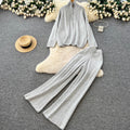 Turtleneck Knitwear & Trousers Casual 2Pcs